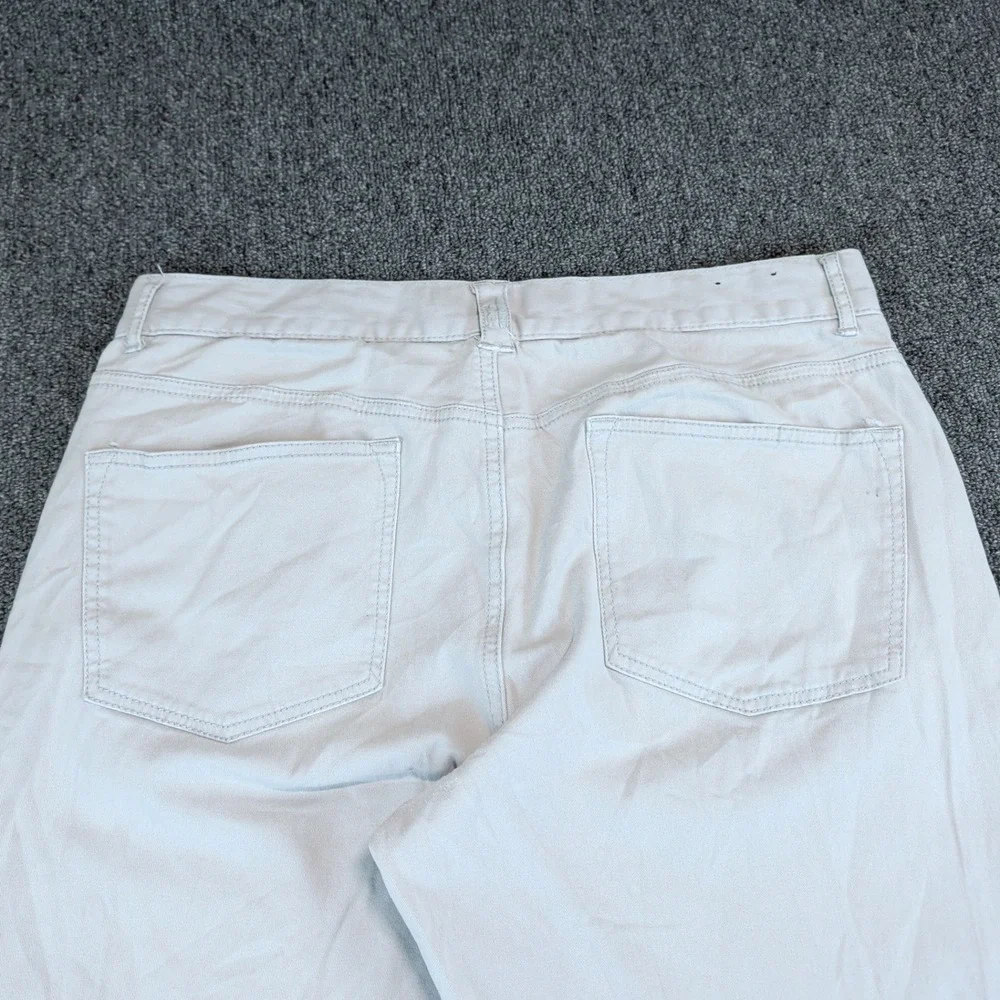 Johnnie-O West Coast Prep Mens 34x30 Light Gray Cotton Stretch 5 Pocket Pants